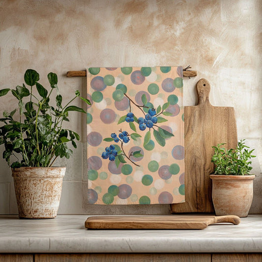 Blueberry Ballet Cotton Tea Towel