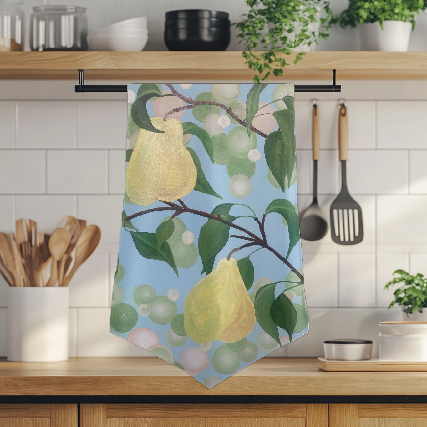 Tranquil Pear Tea Towel