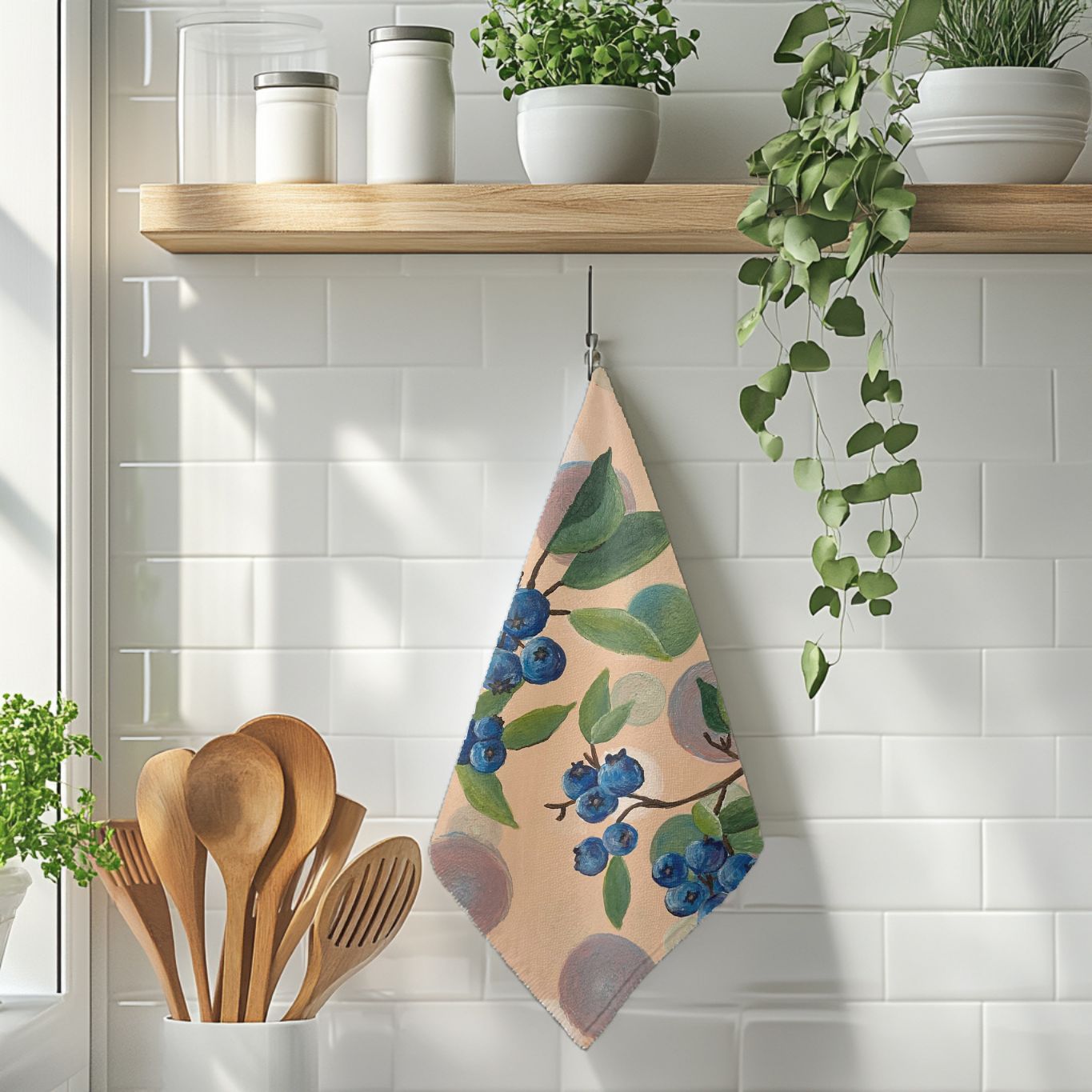 Blueberry Ballet Cotton Tea Towel