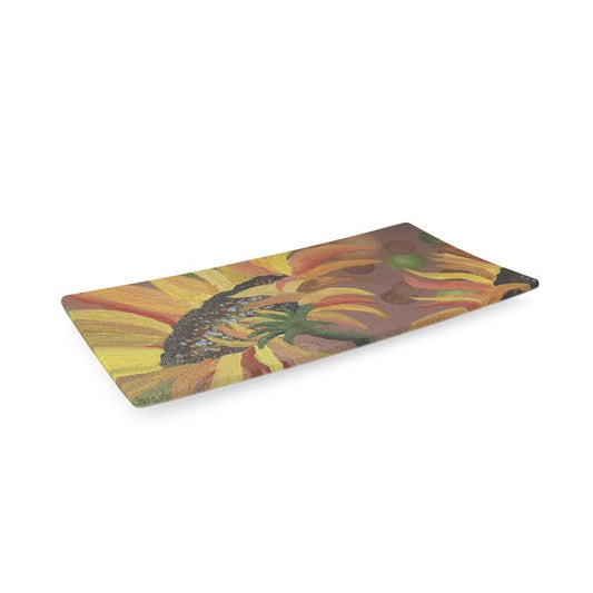 Golden Sunflower Bone China Tray