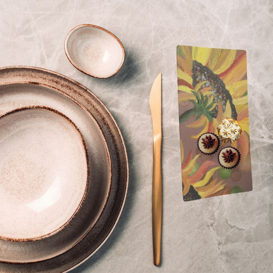 Golden Sunflower Bone China Tray