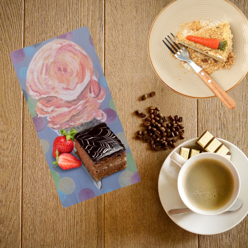 Melting Mango Ice Cream Bone China Tray