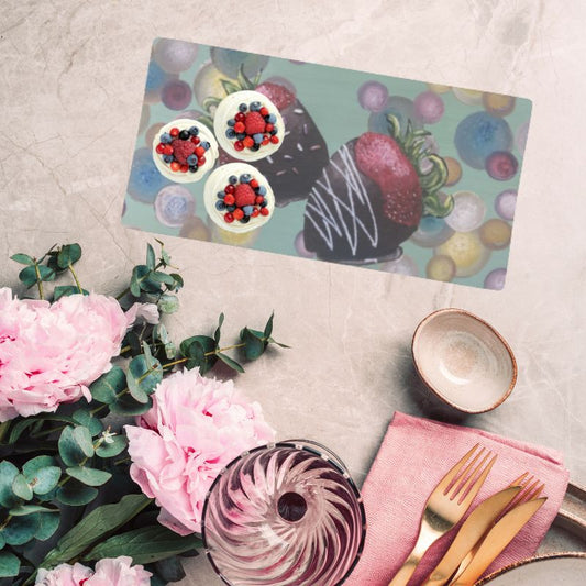 Bone China Tray with Chocolate-Dipped Strawberries