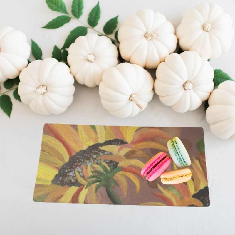 Golden Sunflower Bone China Tray